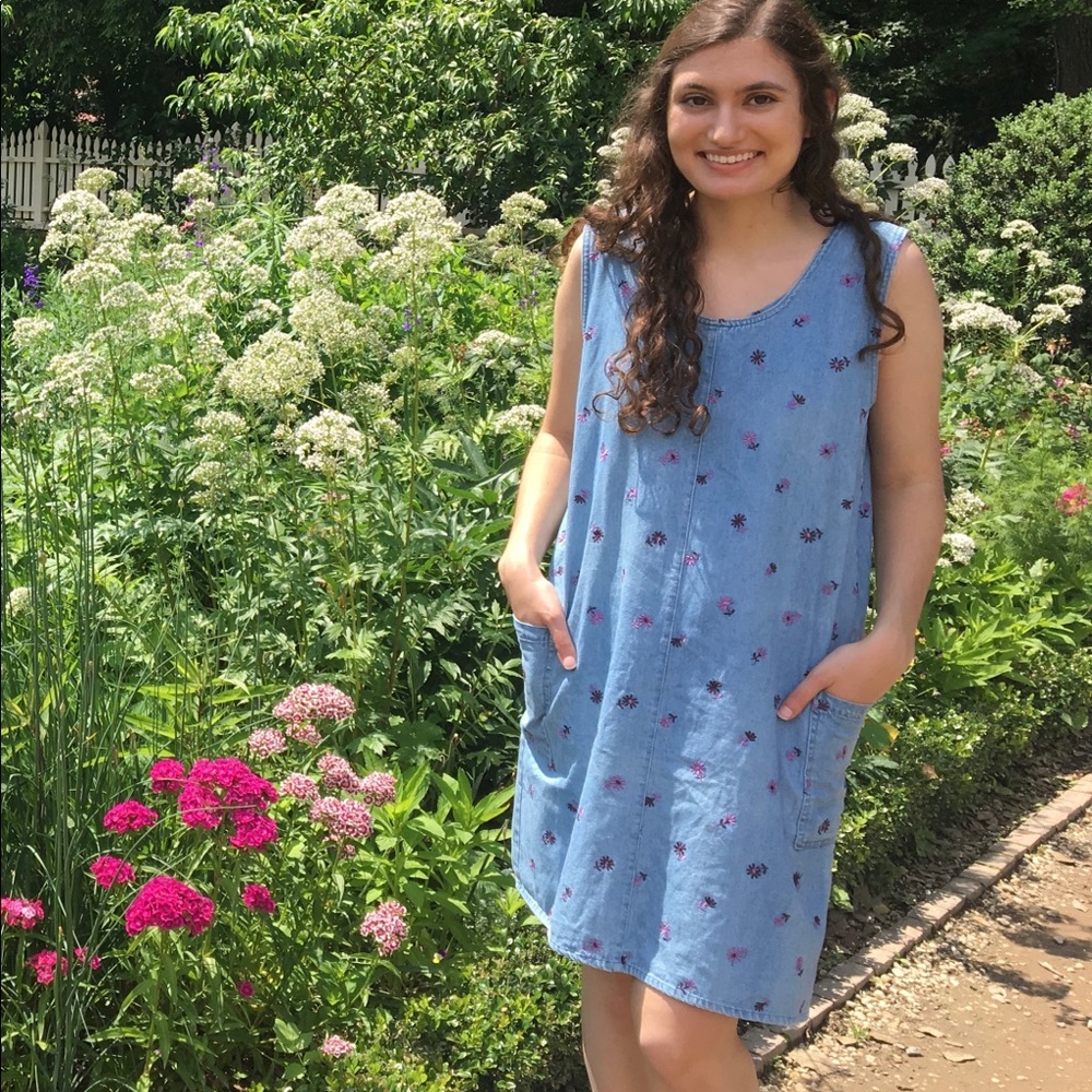 Floral Denim Jumper